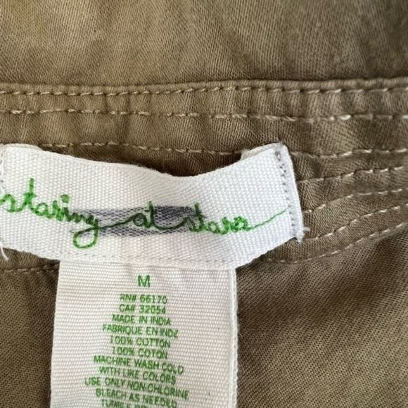 Anthropologie Staring at Stars sleeveless trench coat jacket size M cotton - Picture 4 of 6